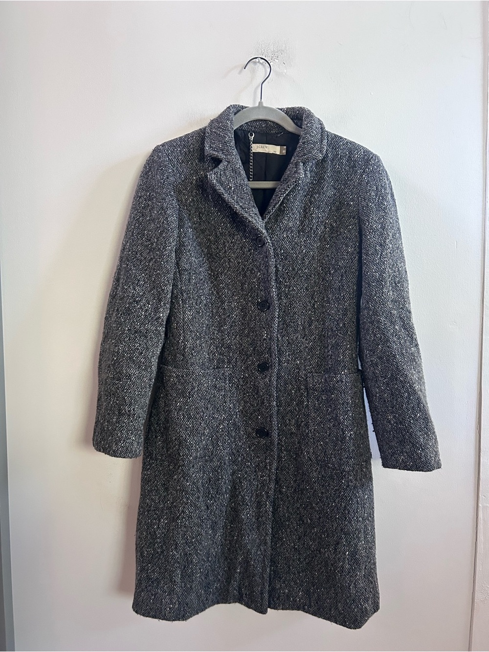 J.crew boiled wool gray coat XS‎